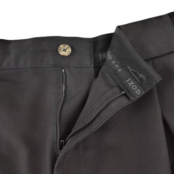 Izod XFG Xtreme Function Golf Cargo Shorts Single Pleat Solid Black - Picture 4 of 8